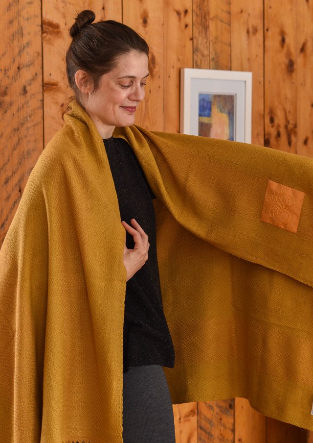 meditation blanket, handwoven, hand dyed, cape breton artisan, nova scotia